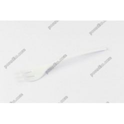Fork Виделка фуршетна кругла ручка біла 100 х20 мм (Україна пластик)