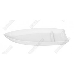 Helfer white Блюдо у формі човна біле 340 х160 мм, h-35 мм (Helfer)