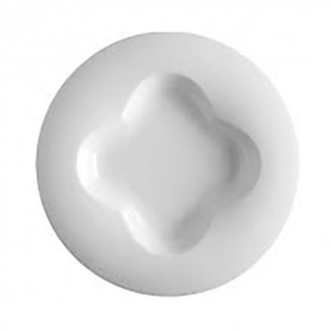 Orbe Тарілка кругла у формі капелюха квітка біла d-310 мм, h-40 мм 680 мл (Porvasal)