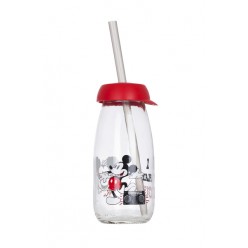 Mickey mouse Пляшка з кришкою з трубочкою 250 мл (Herevin)