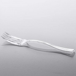 Fork Виделка фуршетна пласка ручка прозора 100 х17 мм (Україна пластик)