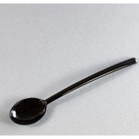Spoon Ложка фуршетна кругла ручка чорна L-100 мм (Україна пластик)