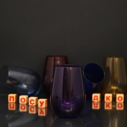 Elements Склянка висока фіолетова d-80 мм, h-122 мм 465 мл (Stoelzle)