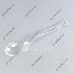 Spoon Ложка фуршетна пласка ручка прозора 100 х17 мм (Україна пластик)
