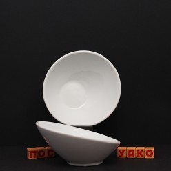 Alt porcelain Салатник круглий скошений білий d-180 мм, h-85 мм 500 мл (Alt porcelain)