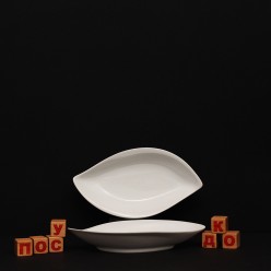 Alt porcelain Соусник у формі човна вигнутий білий 185 х100 мм, h-30 мм 130 мл (Alt porcelain)