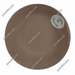 Spiral Тарілка кругла глибока миска без обводки капучино d-210 мм (Cesiro)